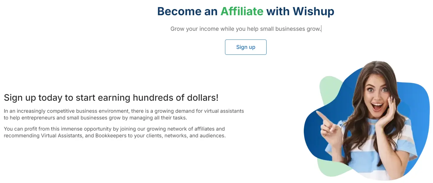 Wishup affiliate program